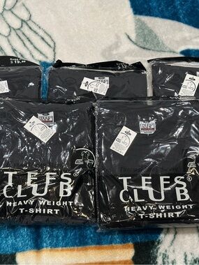 Tees Club Heavyweight Black Thermal lot of 5